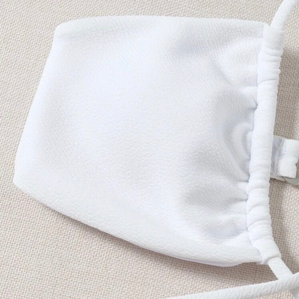 Sexy White Strappy Halter Bikini - Picture 4 of 7